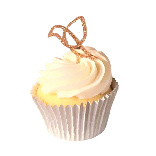 Cupcake with Customised Acrylic Topper - 12 pieces
