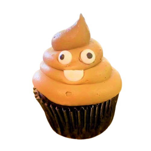 Poop Emoji Cupcake - 12 pieces