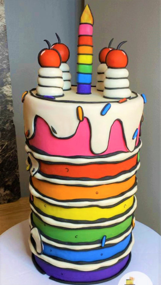 Rainbow Cartoon Cake